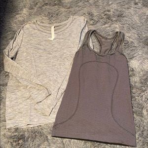 2 Lulu tops long t and a tank